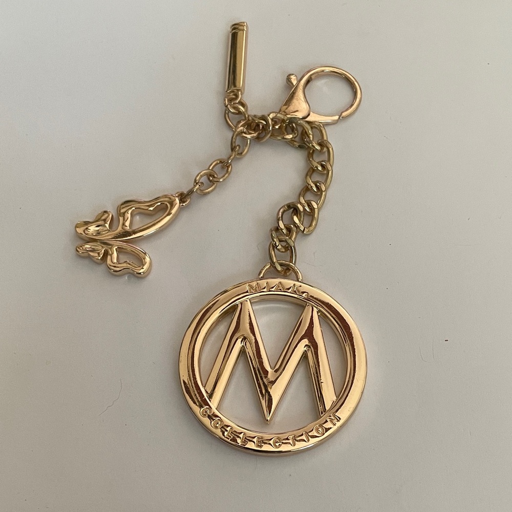 Miakoda Gold Keychain with Logo Charm